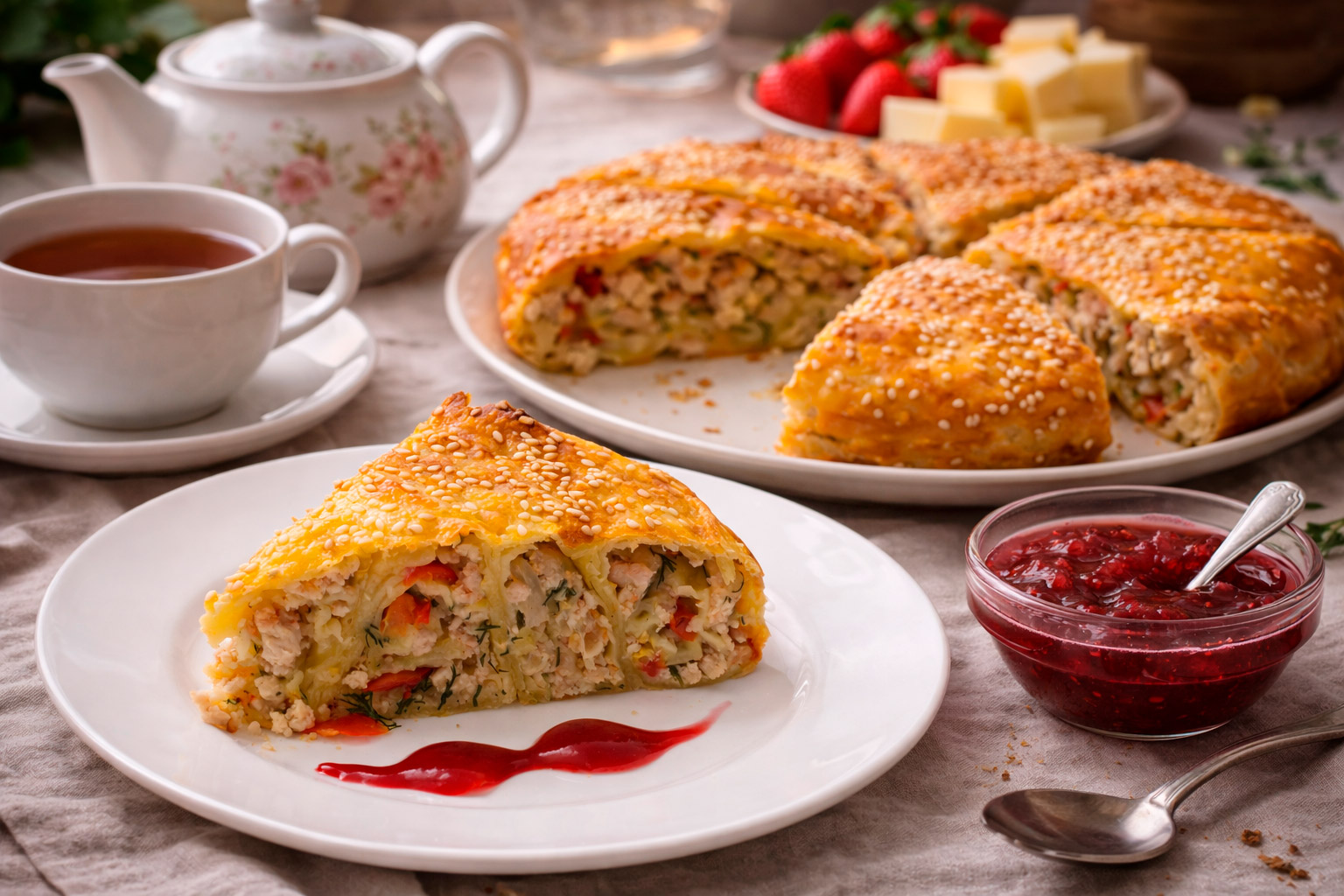 Турецкий мясной пирог Бурек