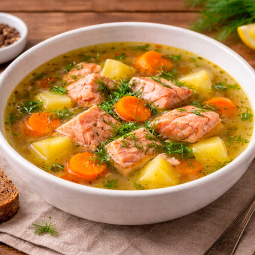 Суп из горбуши с овощами