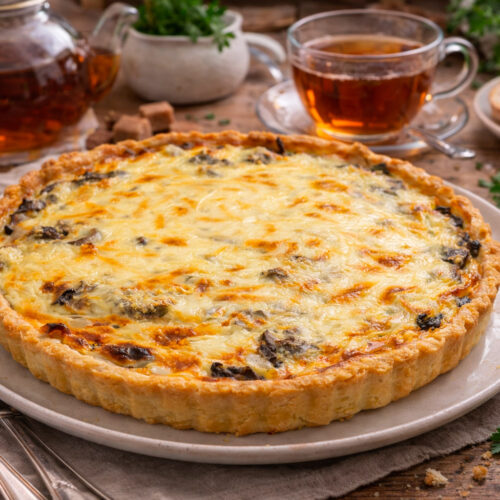 Пирог с курицей и грибами