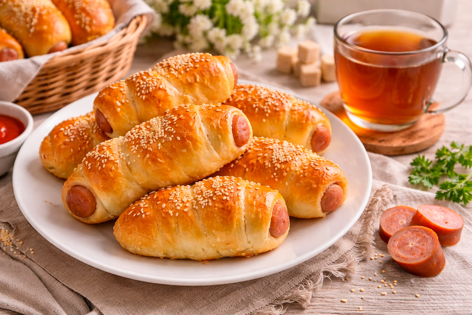 Сосиски в тесте — простая и вкусная домашняя выпечка
