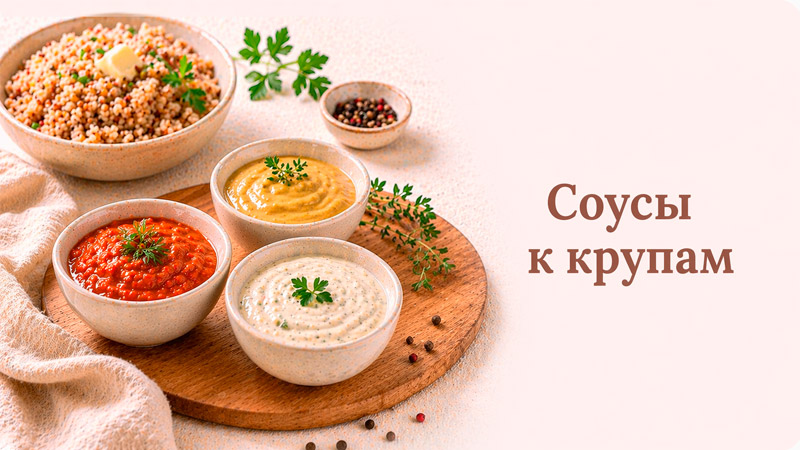 Разнообразные соусы к блюдам из круп