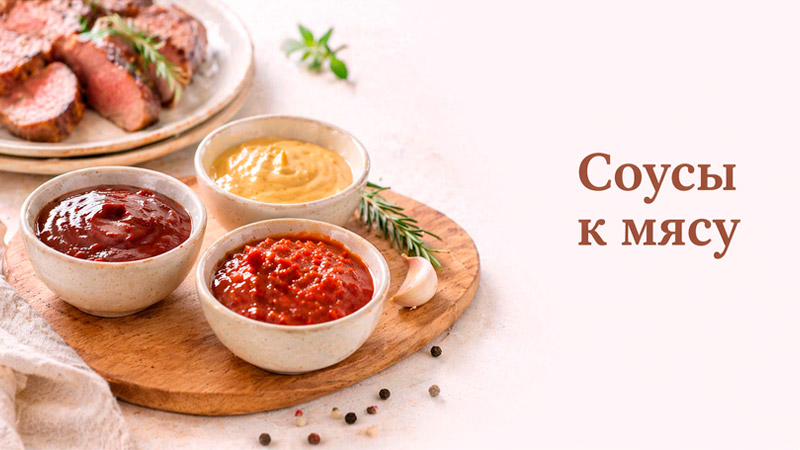 Разнообразные соусы к мясным блюдам